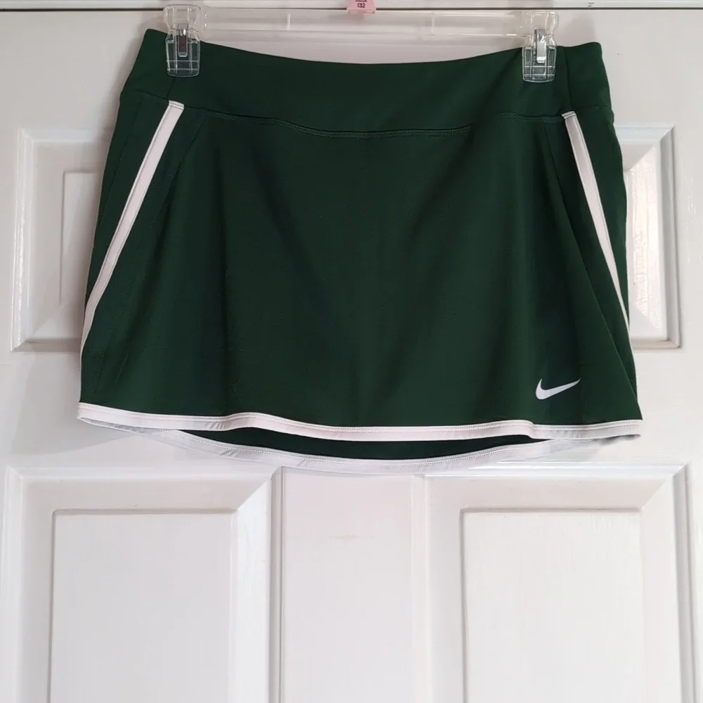 Nike Green Tennis Skort with White Trim, Large